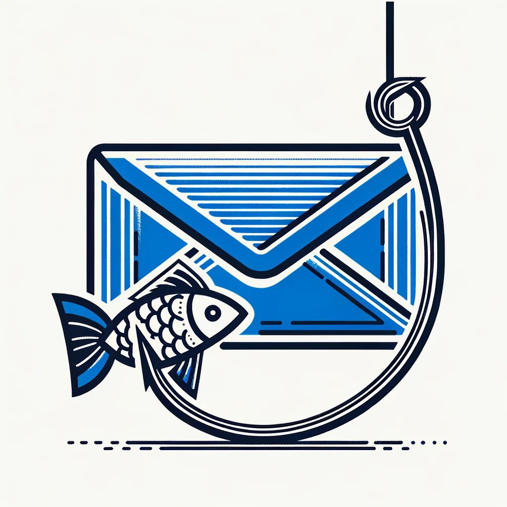 DALL·E 2024-03-11 14.43.44 - Create an illustration that combines an envelope and a fish hook to represent the concept of phishing in a creative and abstract way. This artwork s